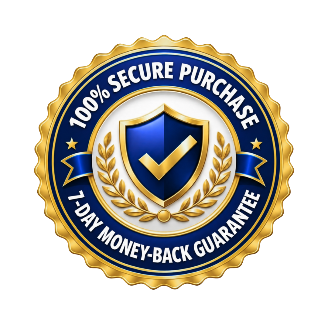 100% secure purchase. 7-day money-back guarantee.