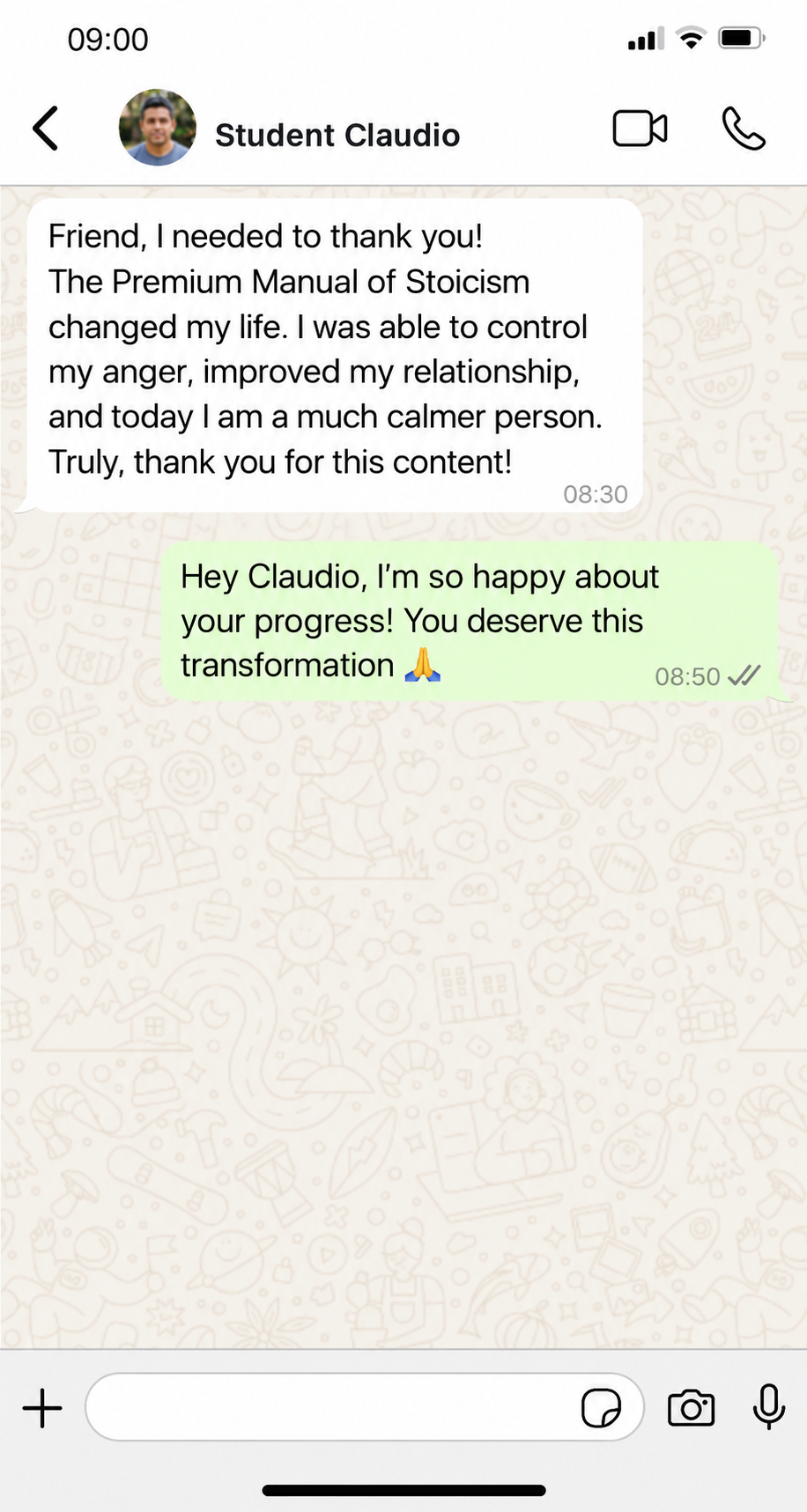 Student testimonial 5 about the Stoicism Manual